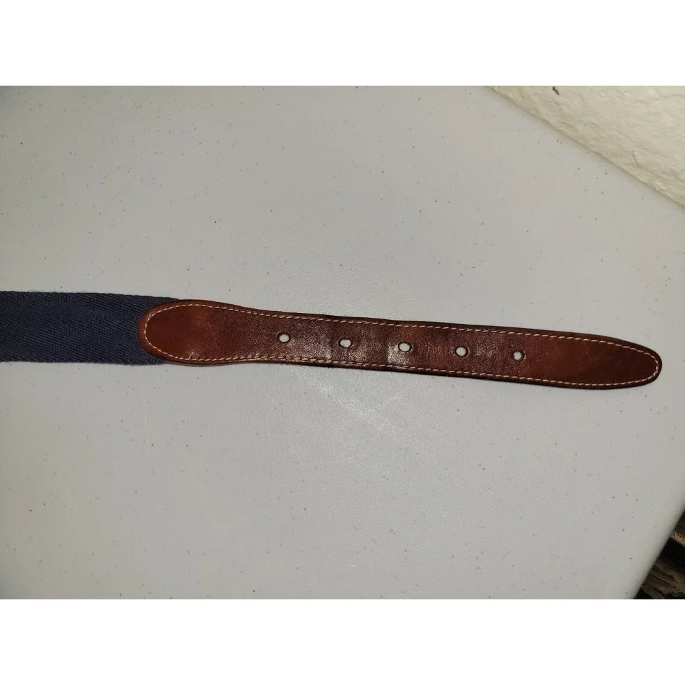 Lands End‎ Belt Woven Size 40 100cm Brass Buckle
